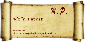 Mór Patrik névjegykártya